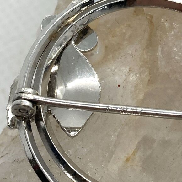 Vintage Lot of 3 Signed Monet Krementz Emmons Silver Tone Pin‎ Brooch Rhinestone - Picture 14 of 16